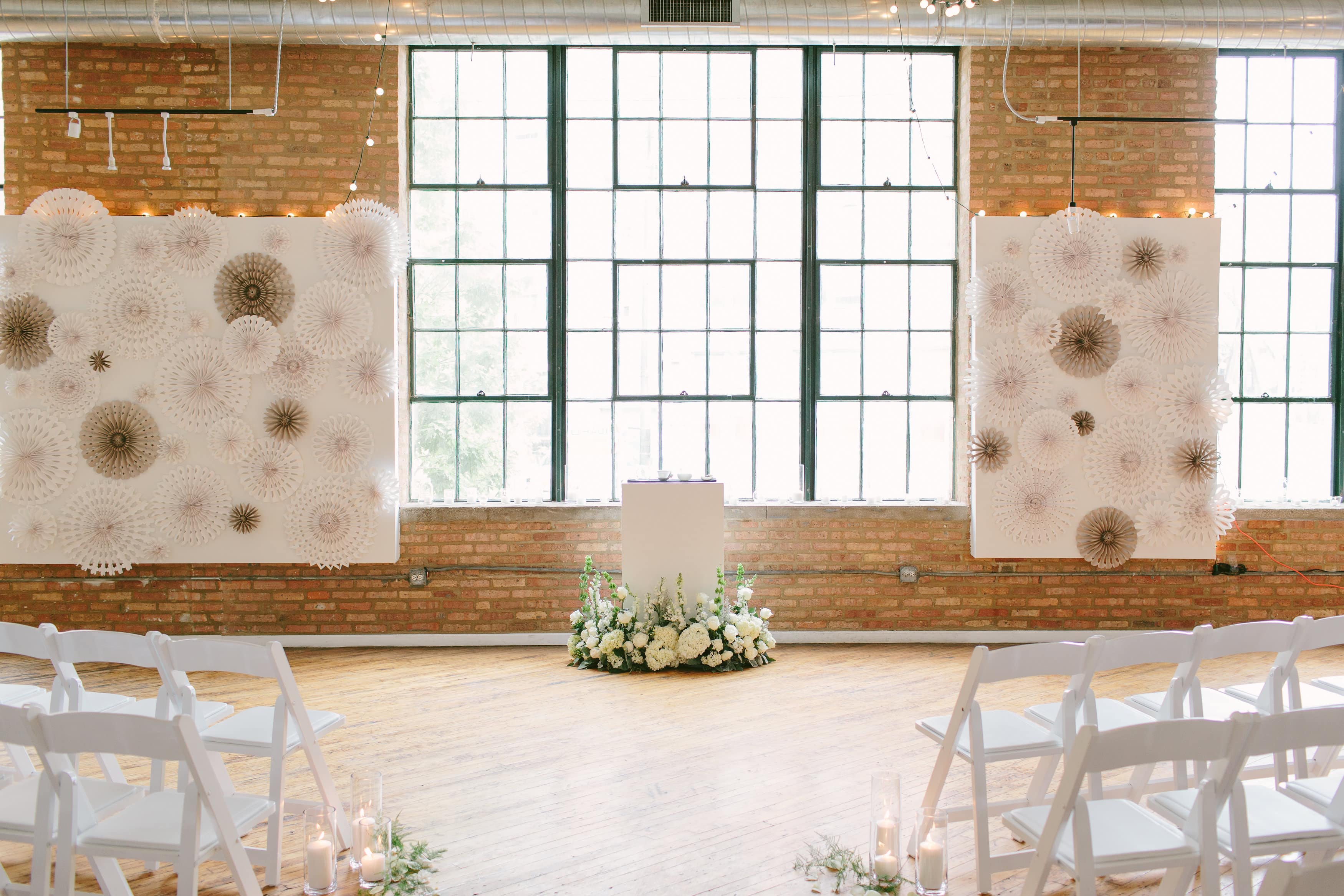 The altar decked out with tea-ware