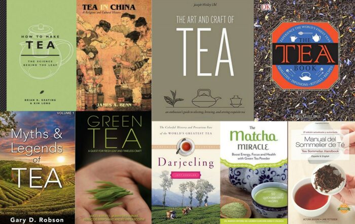 Collage of tea books that came out in 2015